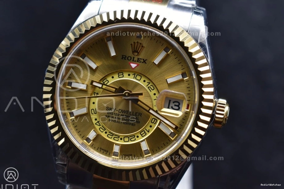 A23J YG Durable Noob Bracelet YG 1120 SS Dial Edition on Skydweller YG Best SS 0511
